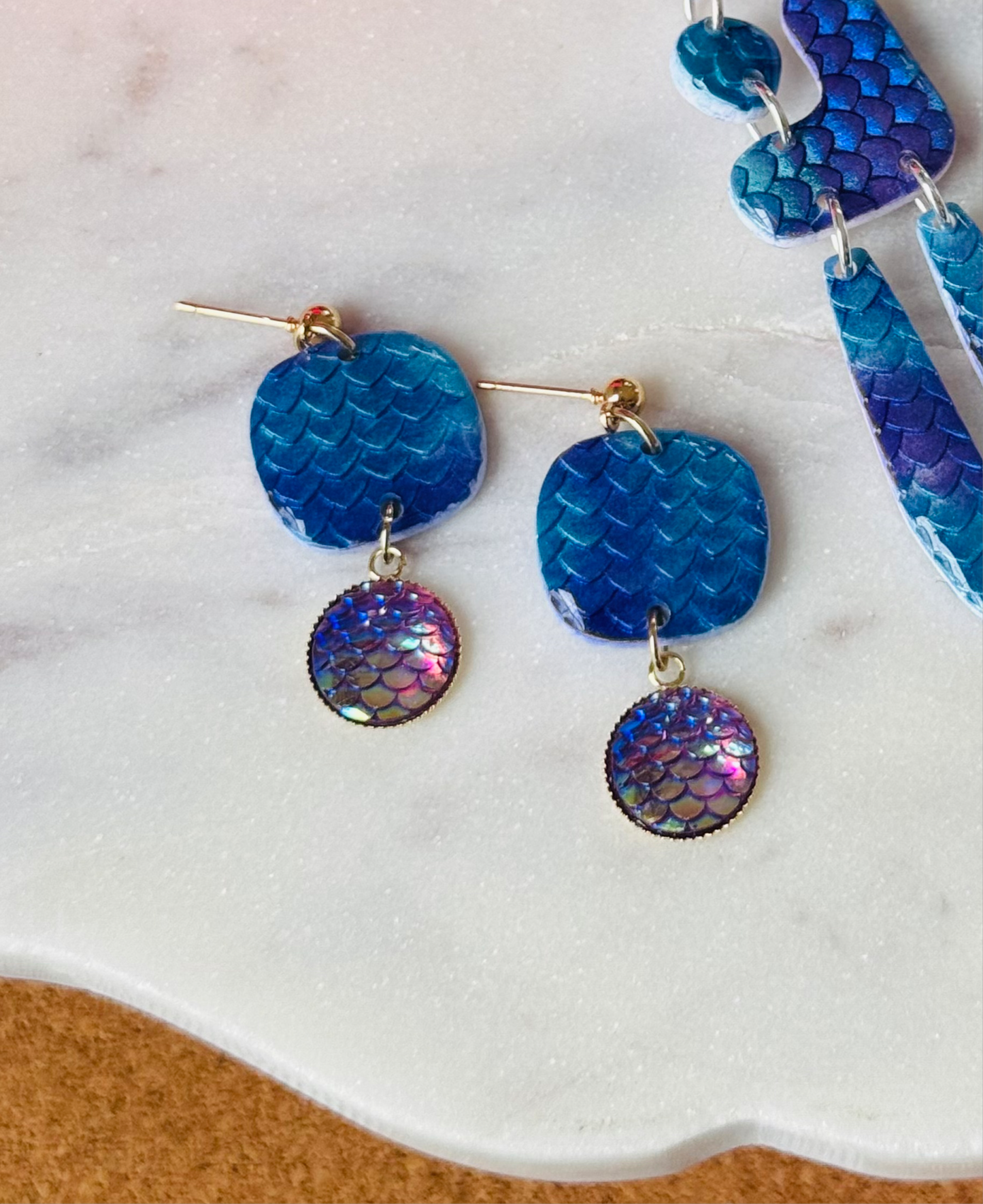 Scales Pebble Earring