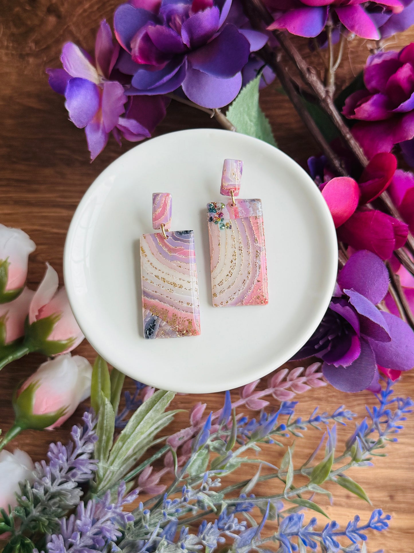 Purple Agate - Rectangle Duos