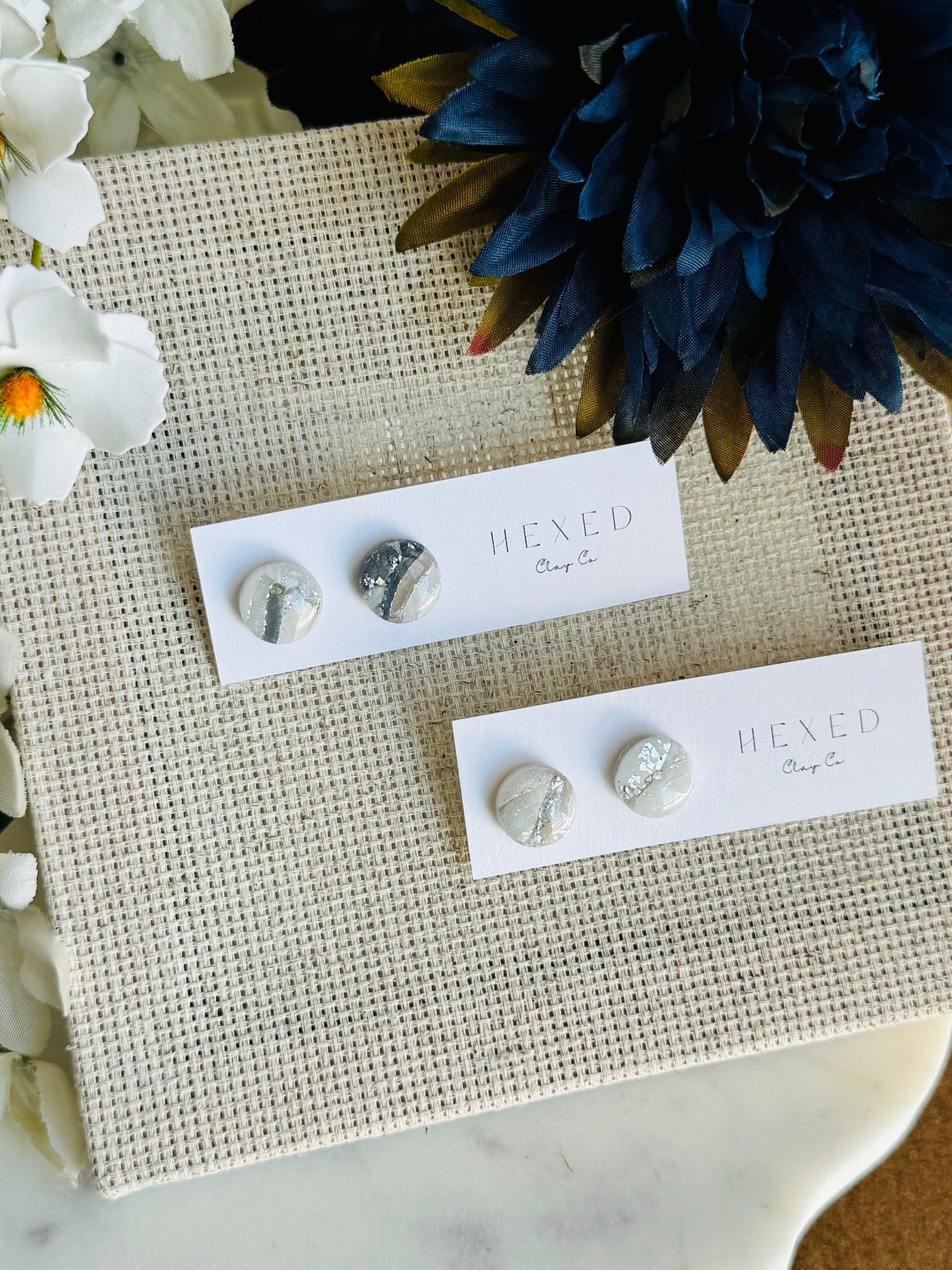 Ice Agate - Round Studs