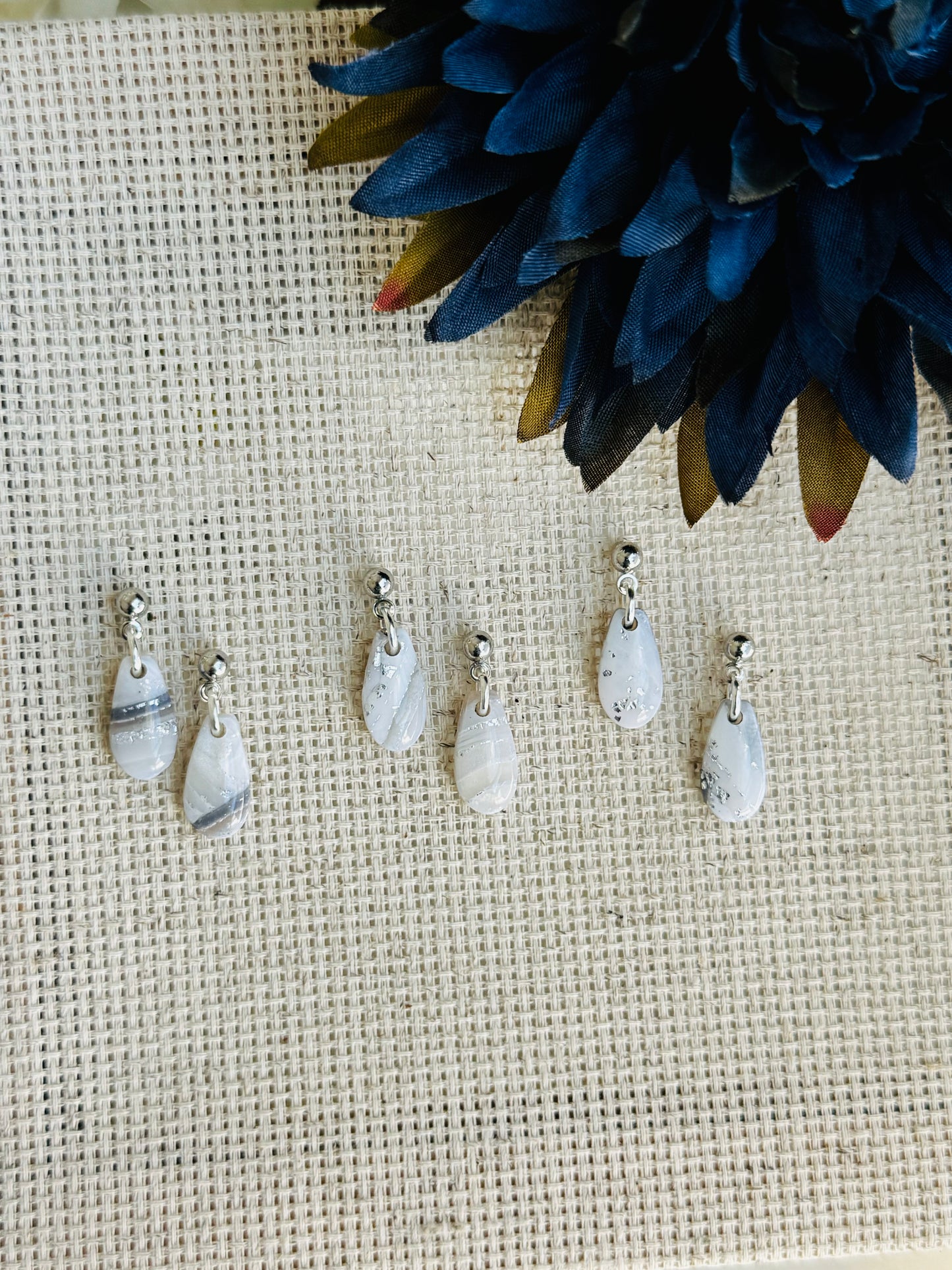 Ice Agate - Tiny Teardrops
