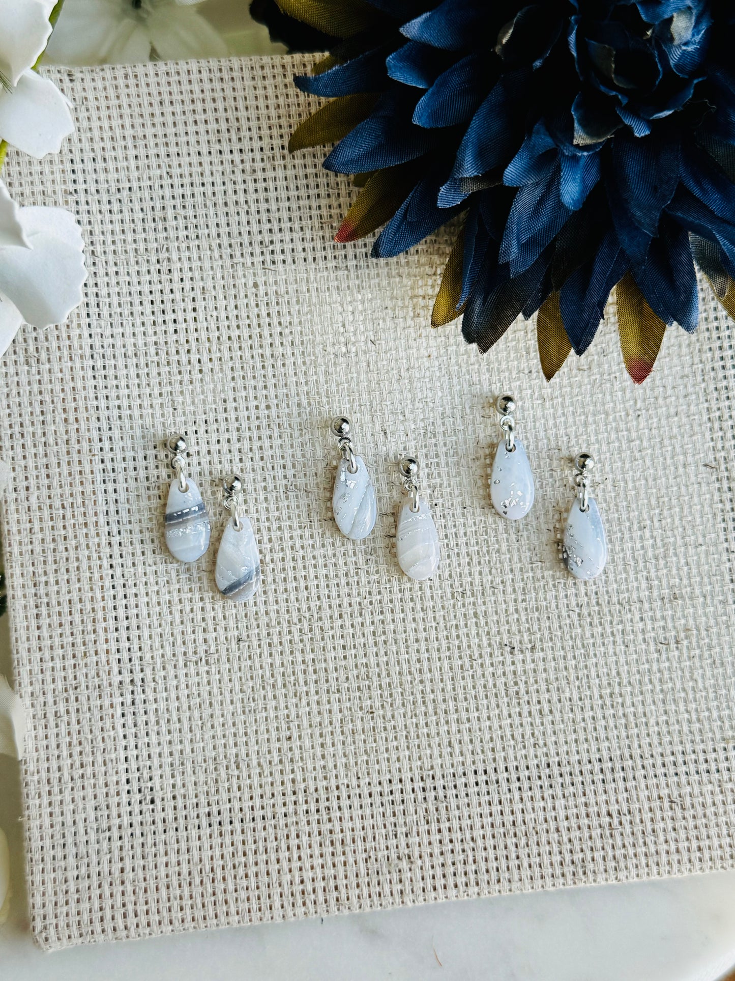 Ice Agate - Tiny Teardrops