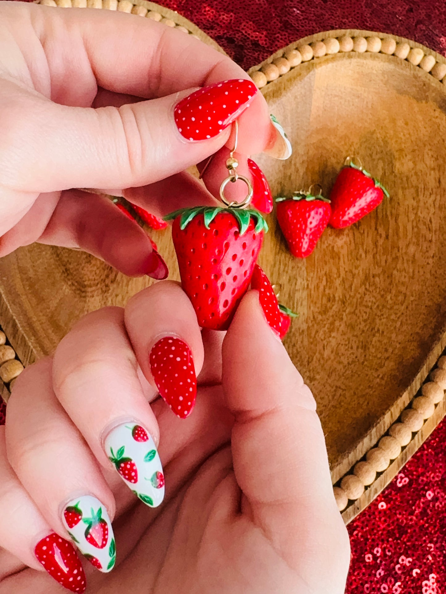 Valentines - Strawberry Earring