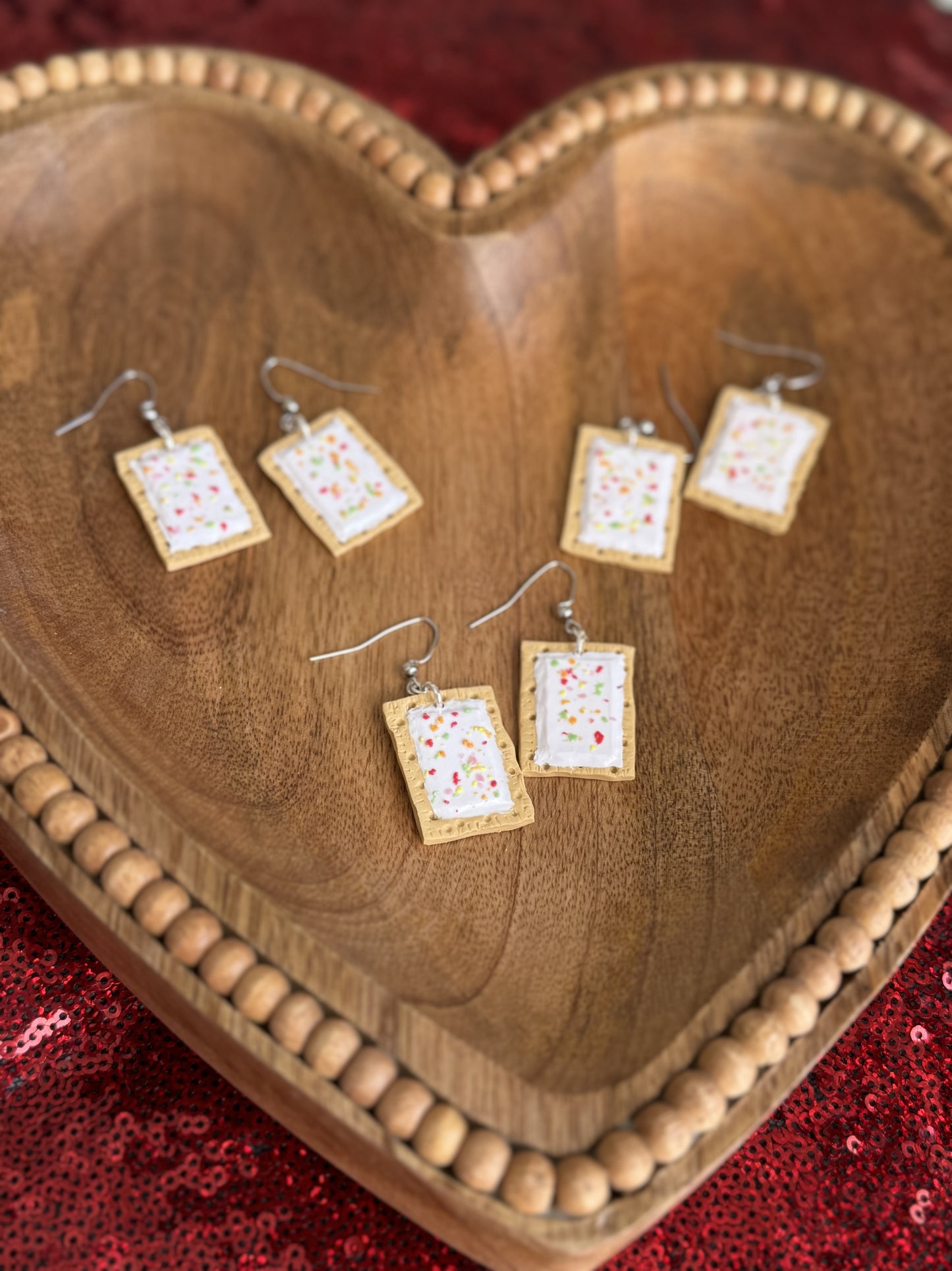 Valentines - Strawberry Pop Tart Earrings