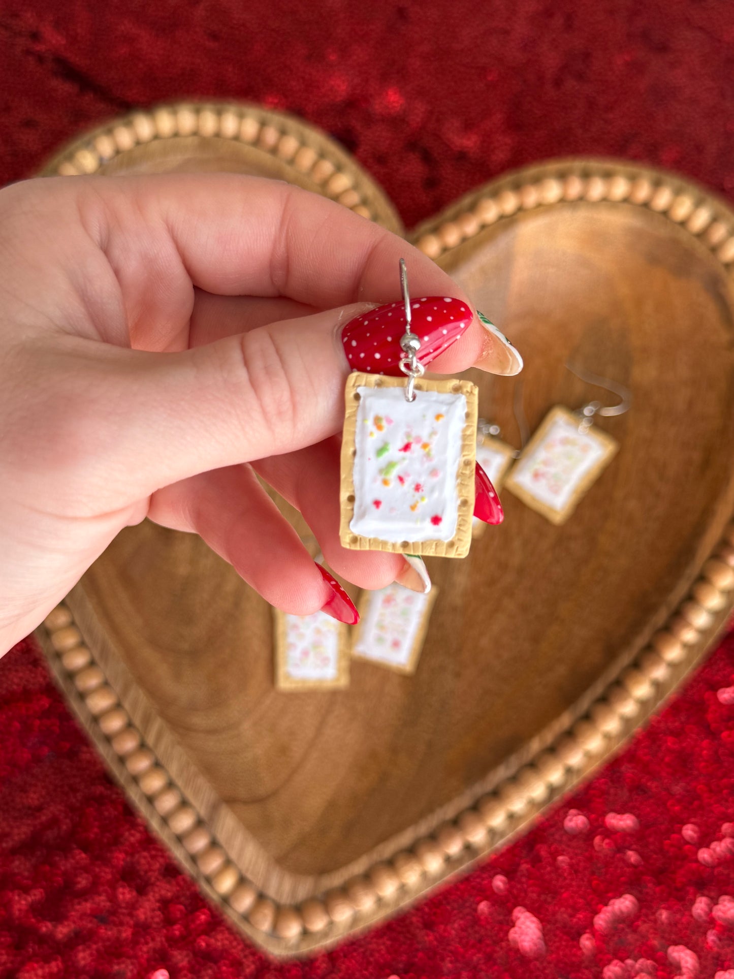 Valentines - Strawberry Pop Tart Earrings