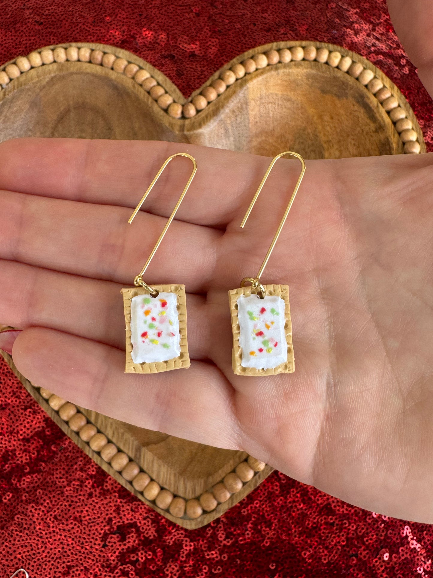 Valentines - Strawberry Pop Tart Earrings