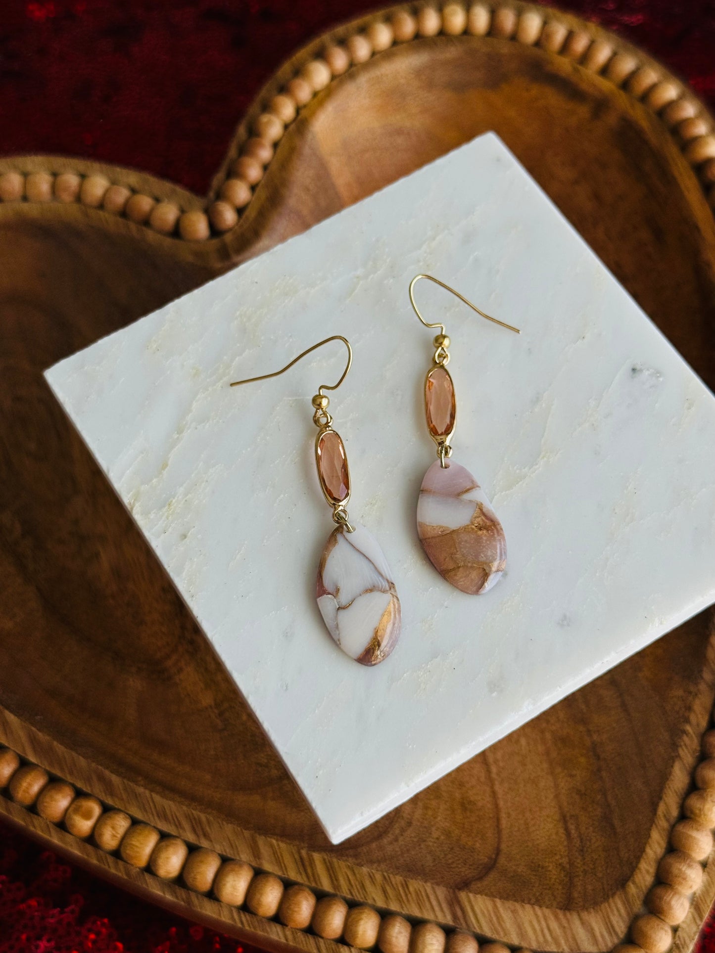 Pink Winter Marble - Oblong Pebble and Oval Gem