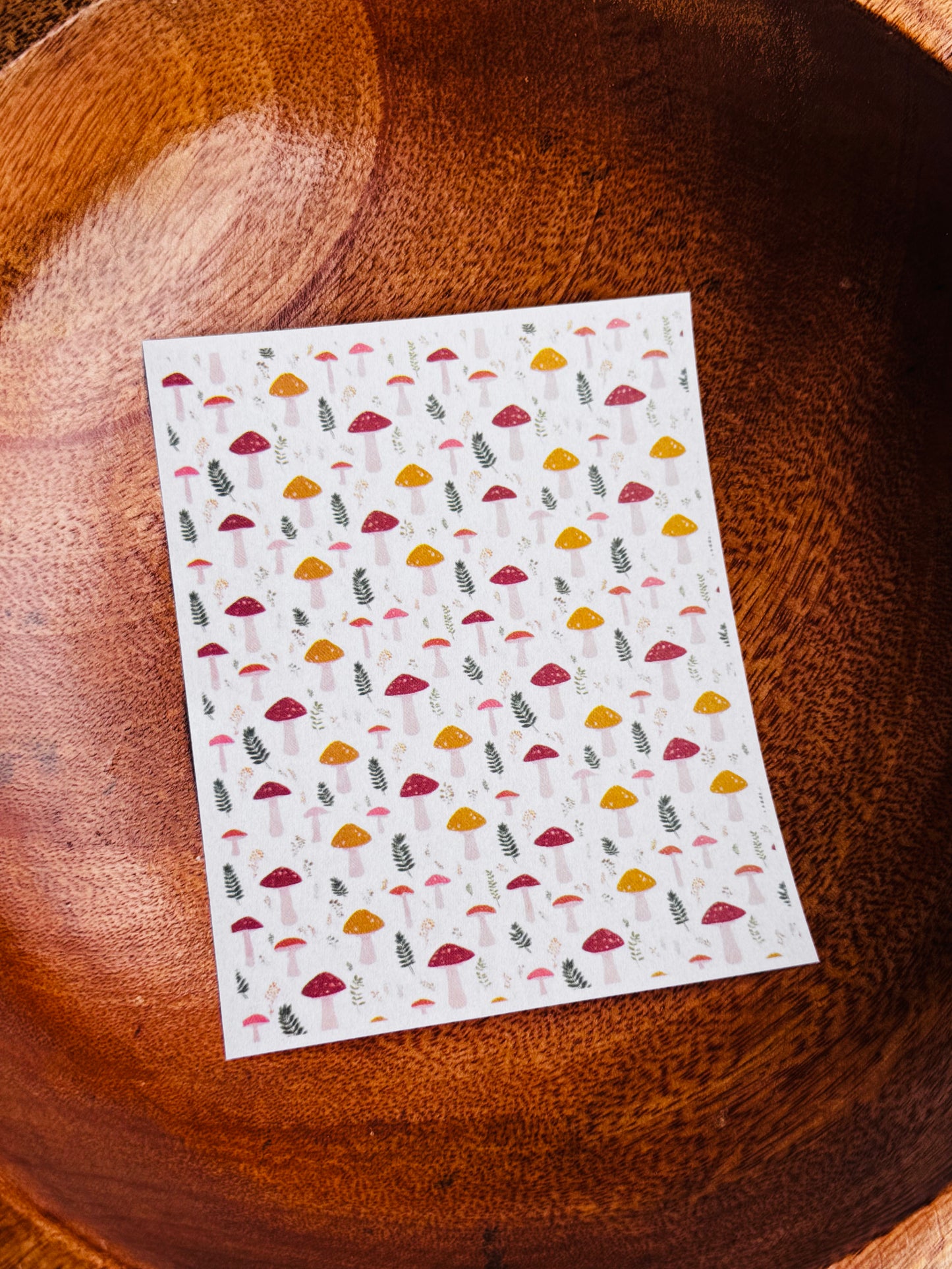 Field of Ferns & Mushrooms Transfer Paper
