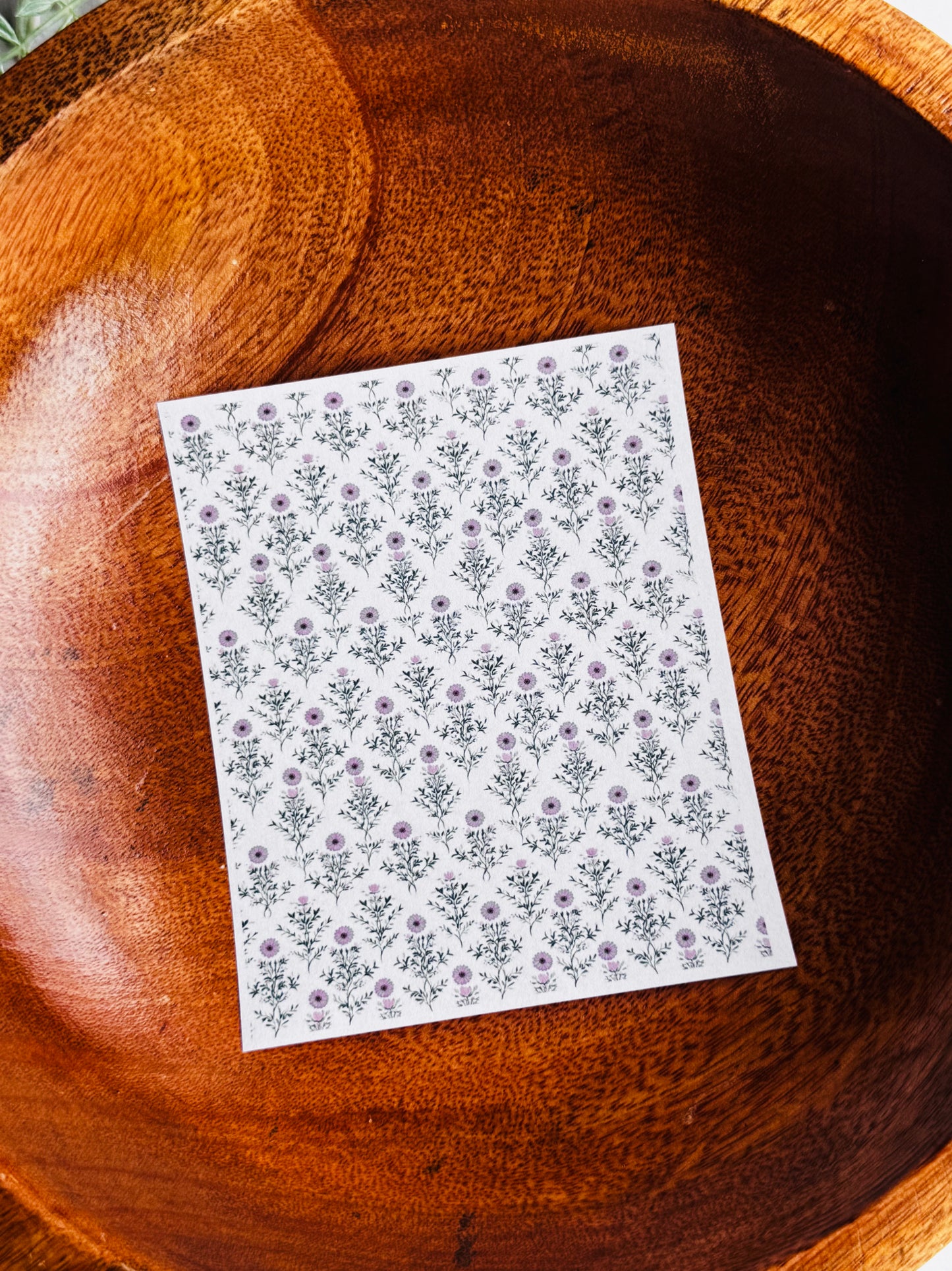 Purdy Purple Flowers Transfer Paper