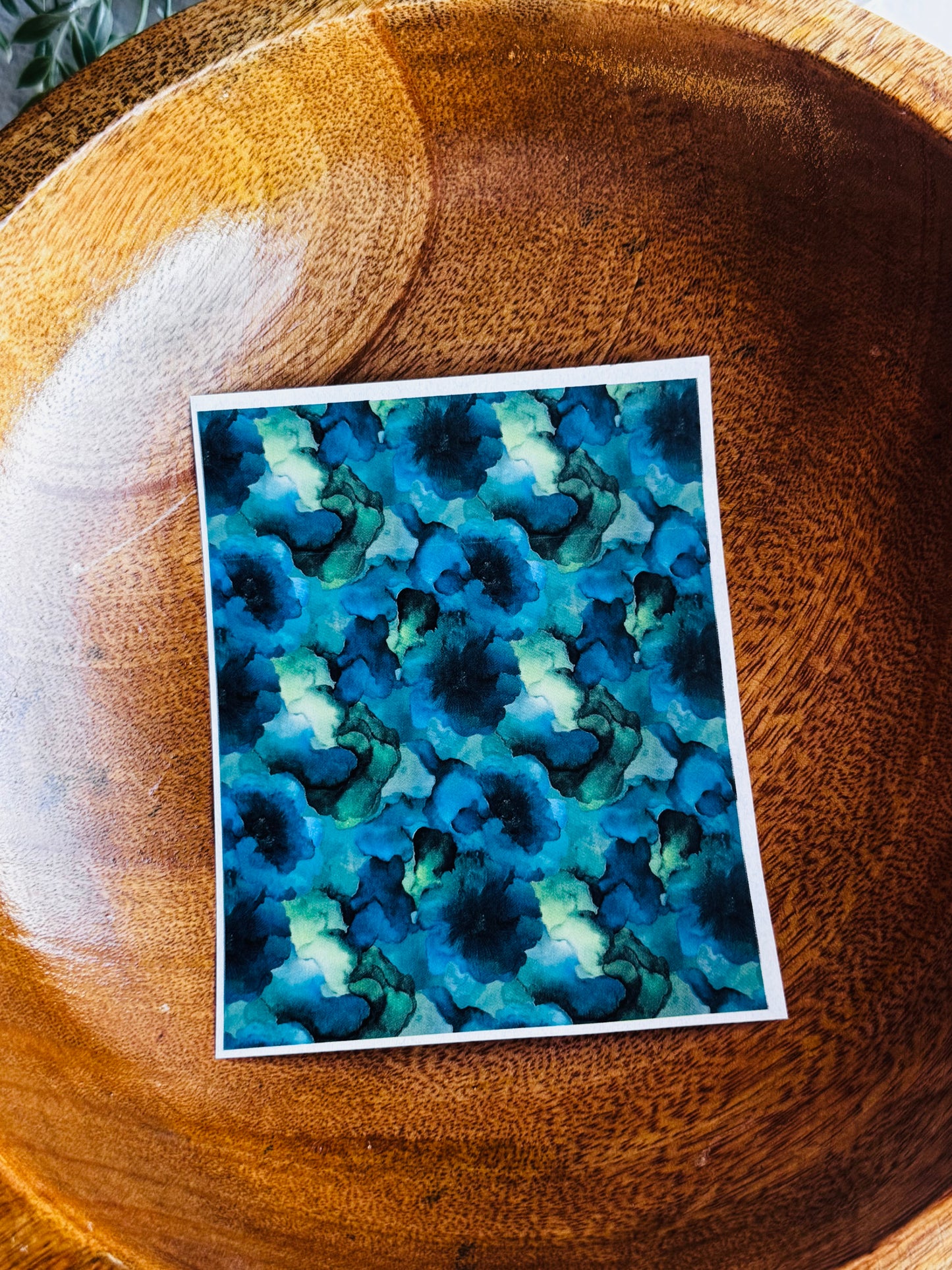 Bold Green Watercolor Transfer Paper