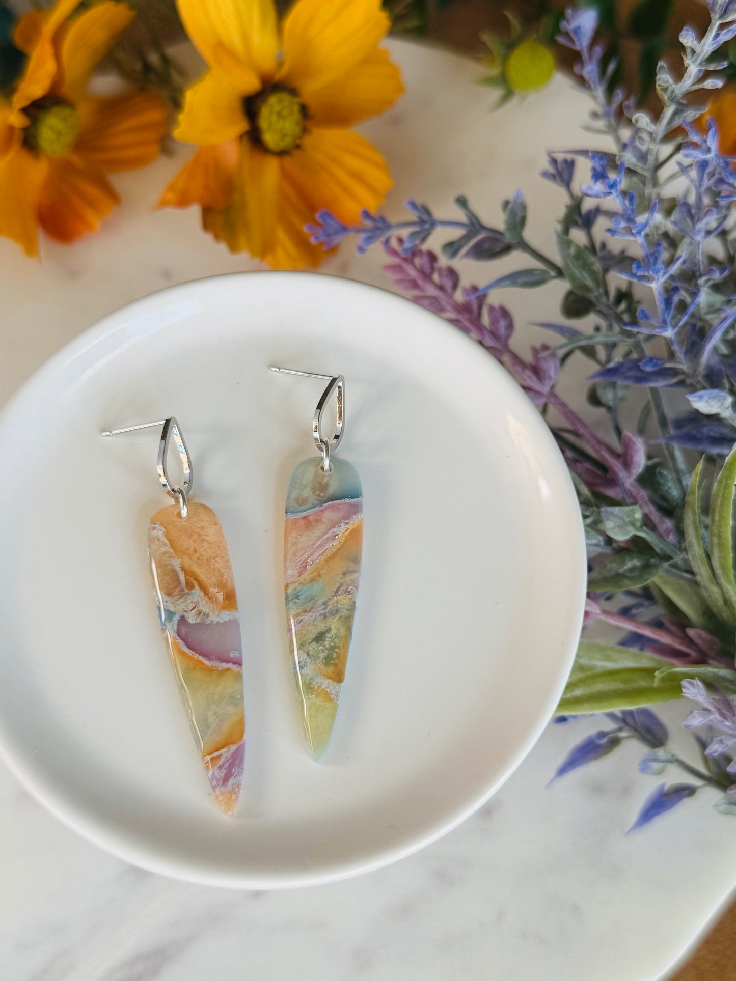 Pastel Marble - Teardrop Spear