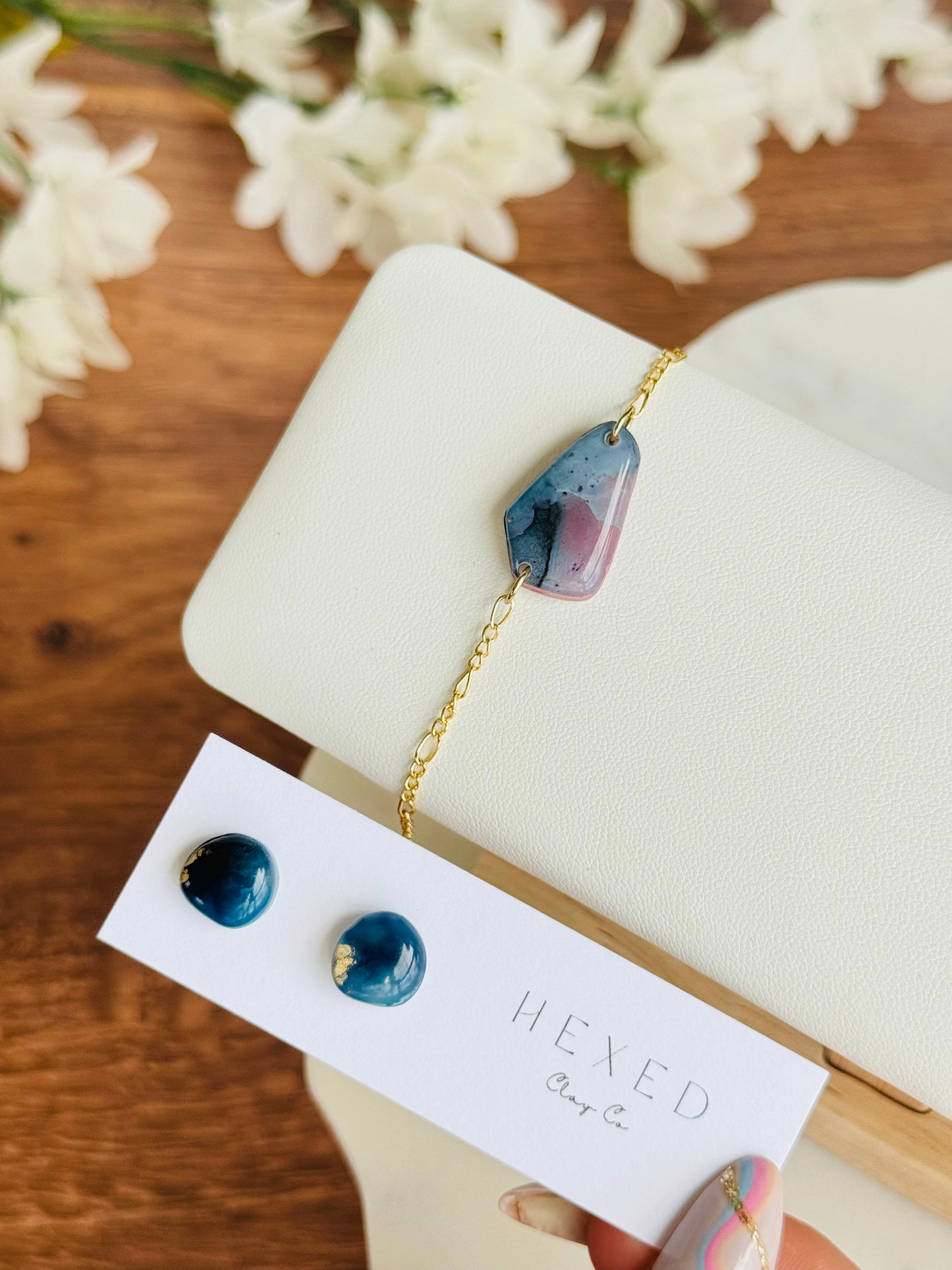 Dark Blue Ink - Bracelets & Stud Sets