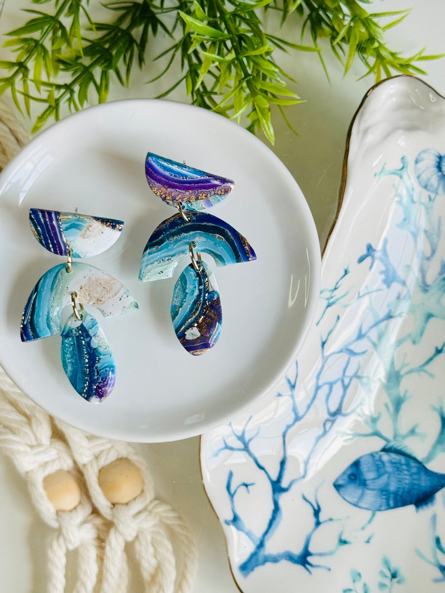 Water Agate - Half Donut Organic Trio