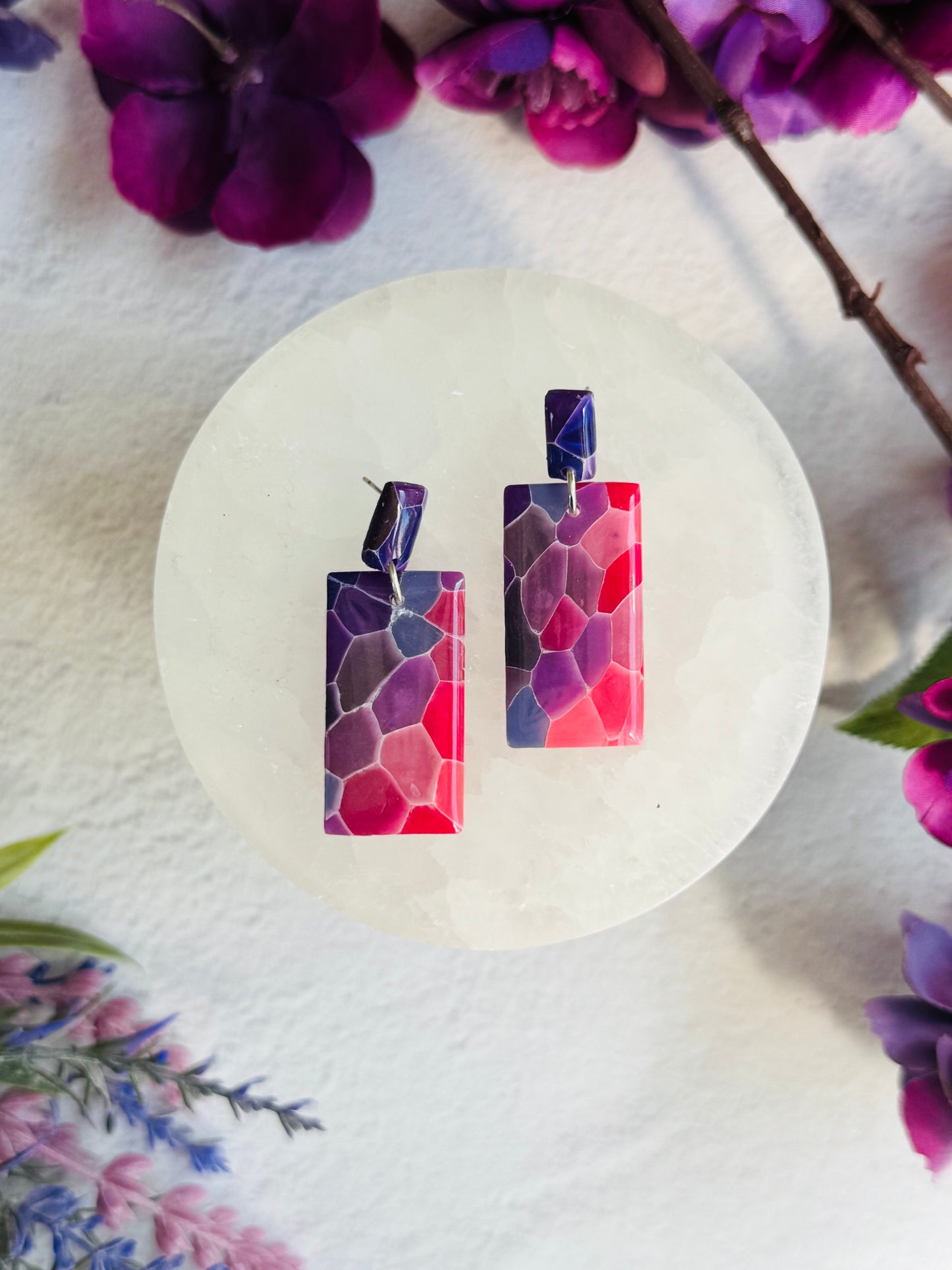 Purple "Stained Glass - Large Rectangle Duo