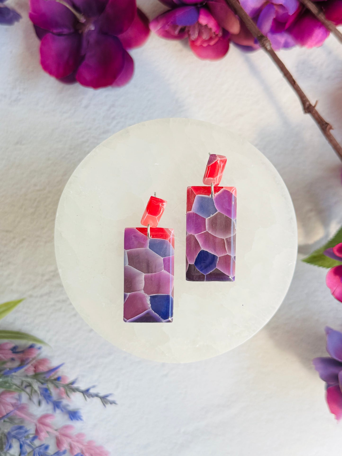 Purple "Stained Glass - Large Rectangle Duo