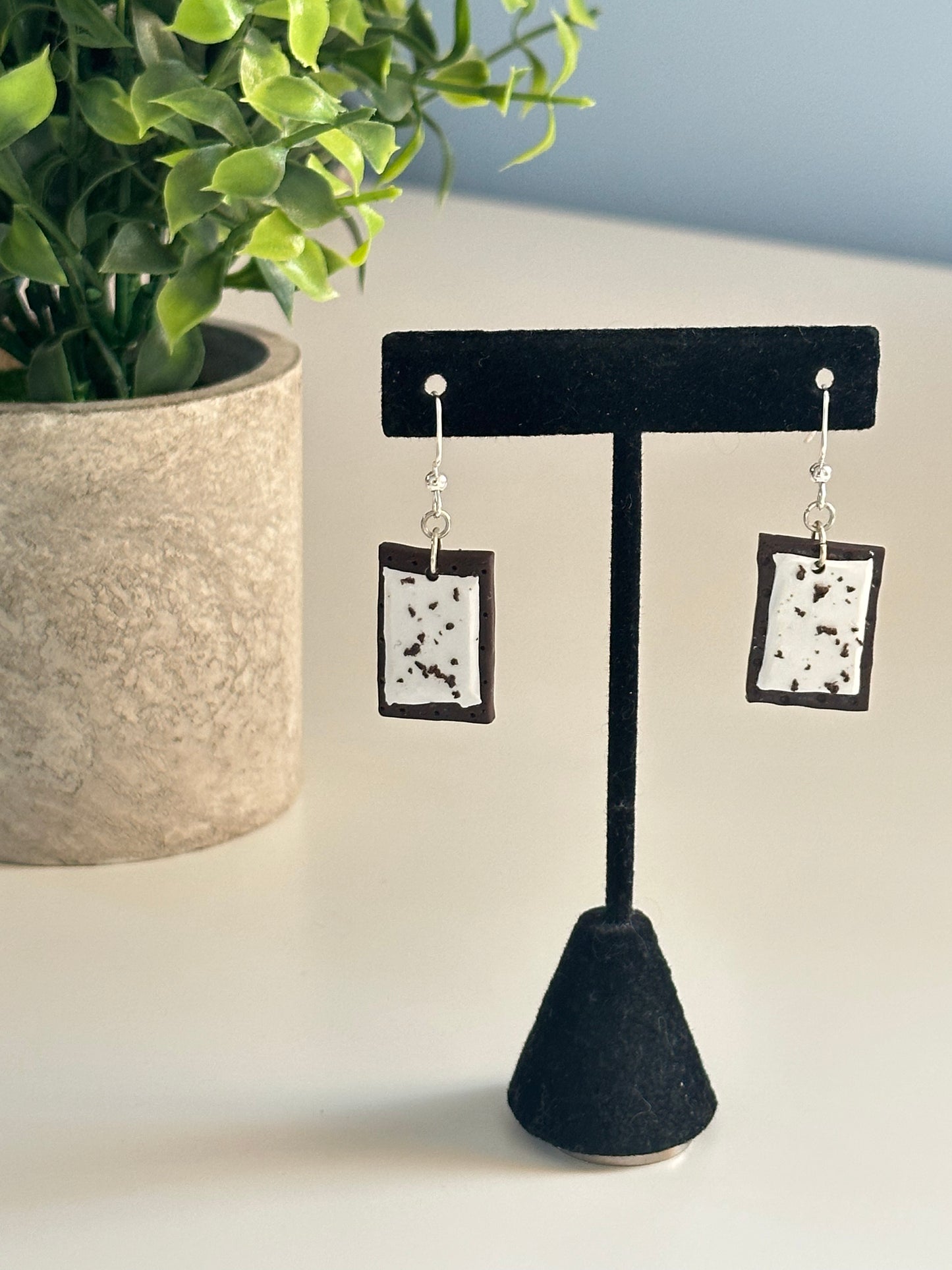 Pop-Tart Earrings - Cookies & Cream