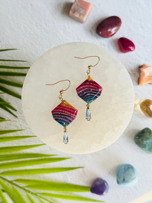 Rainbow Agate - Gemstone Cut Pebble & Gem Drop