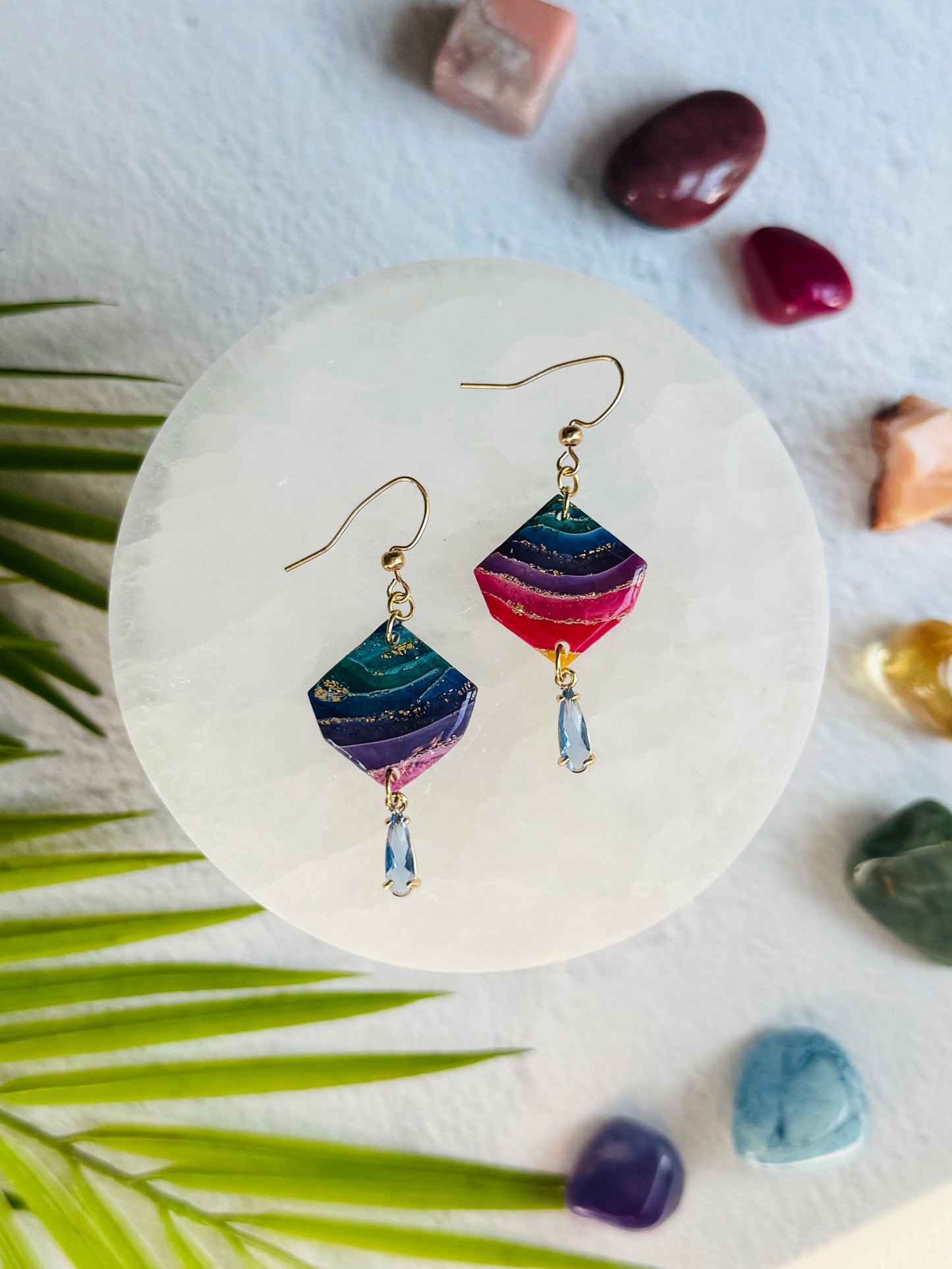 Rainbow Agate - Gemstone Cut Pebble & Gem Drop