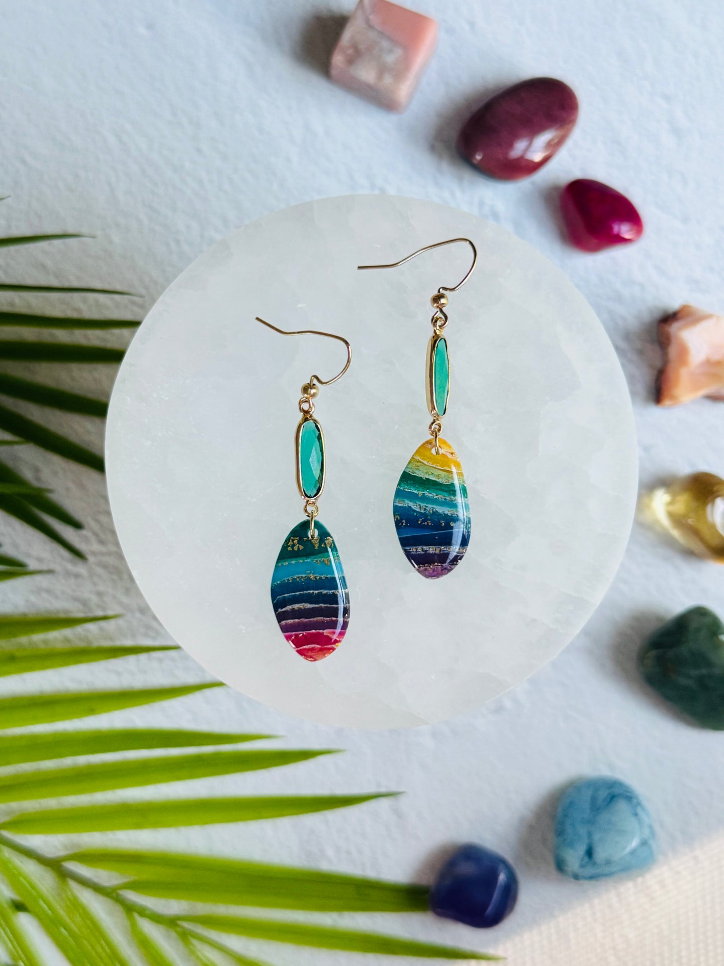 Rainbow Agate - Oblong Pebble & Gem