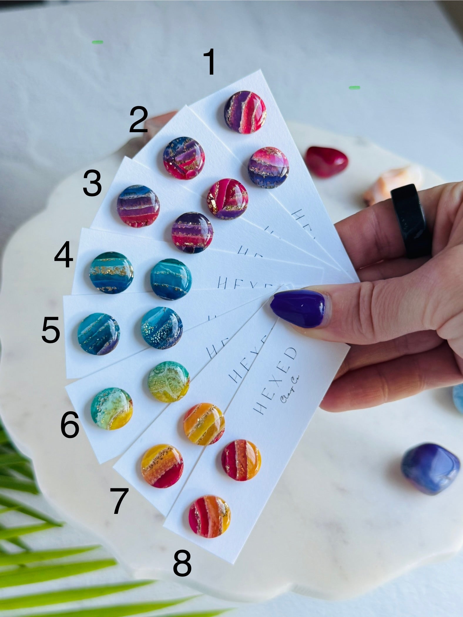 rainbow studs