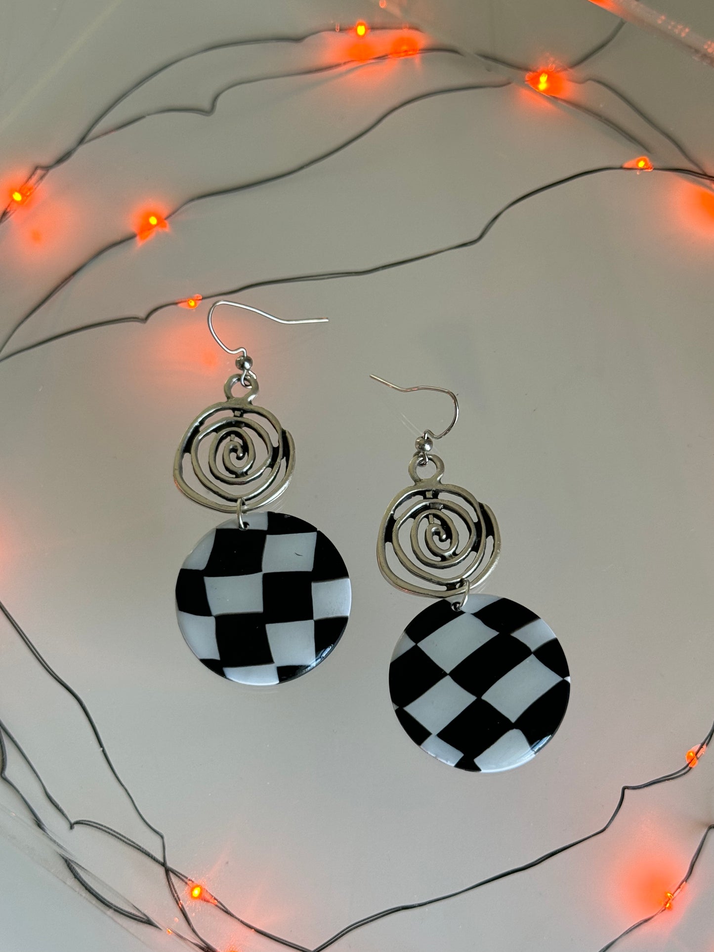 Beetlejuice - Round & Spiral "Delia" Earring