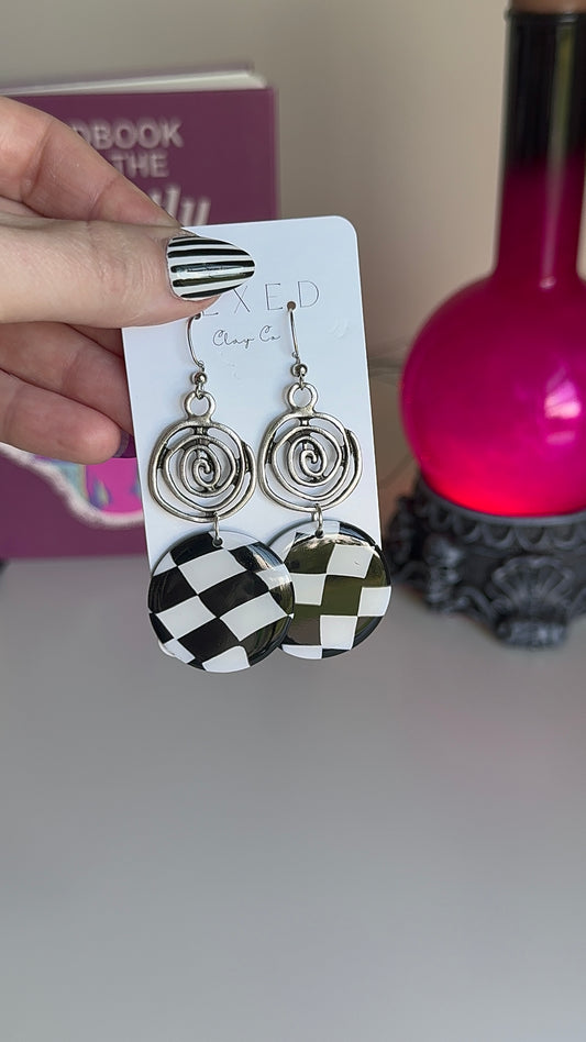 Beetlejuice - Round & Spiral "Delia" Earring