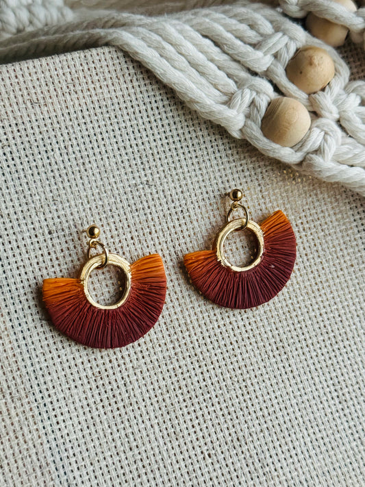 Autumn Ombre - Tassel Ring Earring