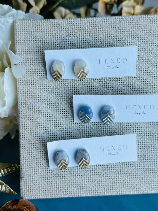 Winter Marble - Imprint Studs