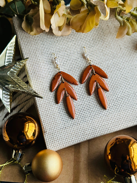Holiday - Bronze Leaf Trio Dangles