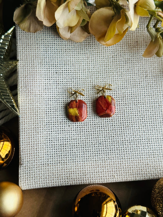 Holiday - Metallic Marble Bow & Square