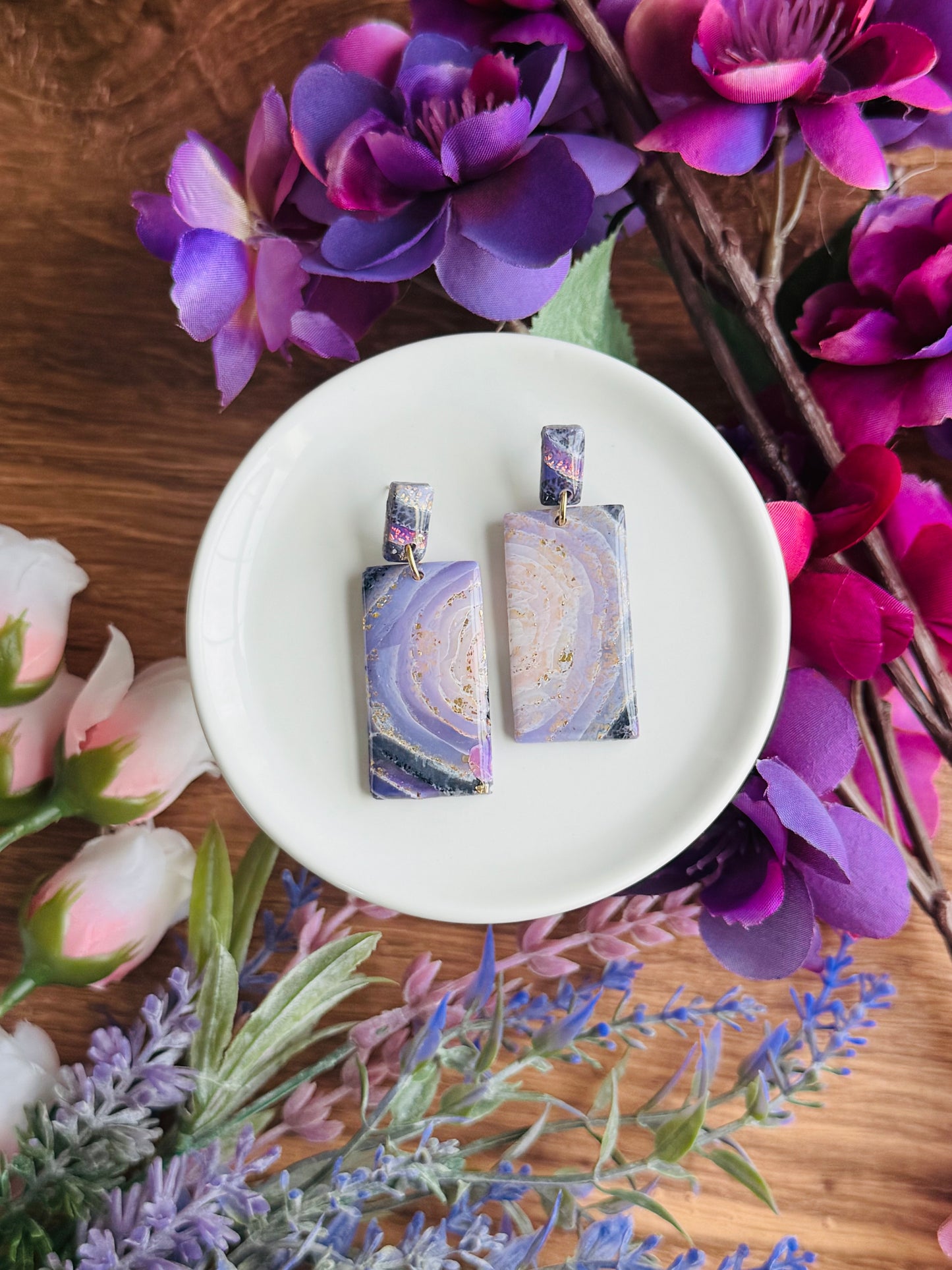 Purple Agate - Rectangle Duos