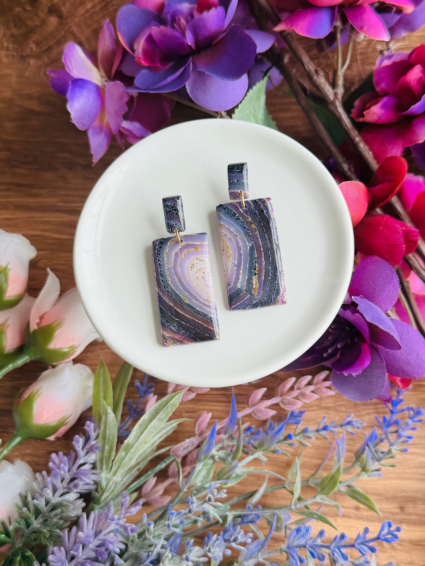 Purple Agate - Rectangle Duos