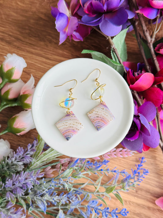 Purple Agate - Diamond & Iridescent Globe