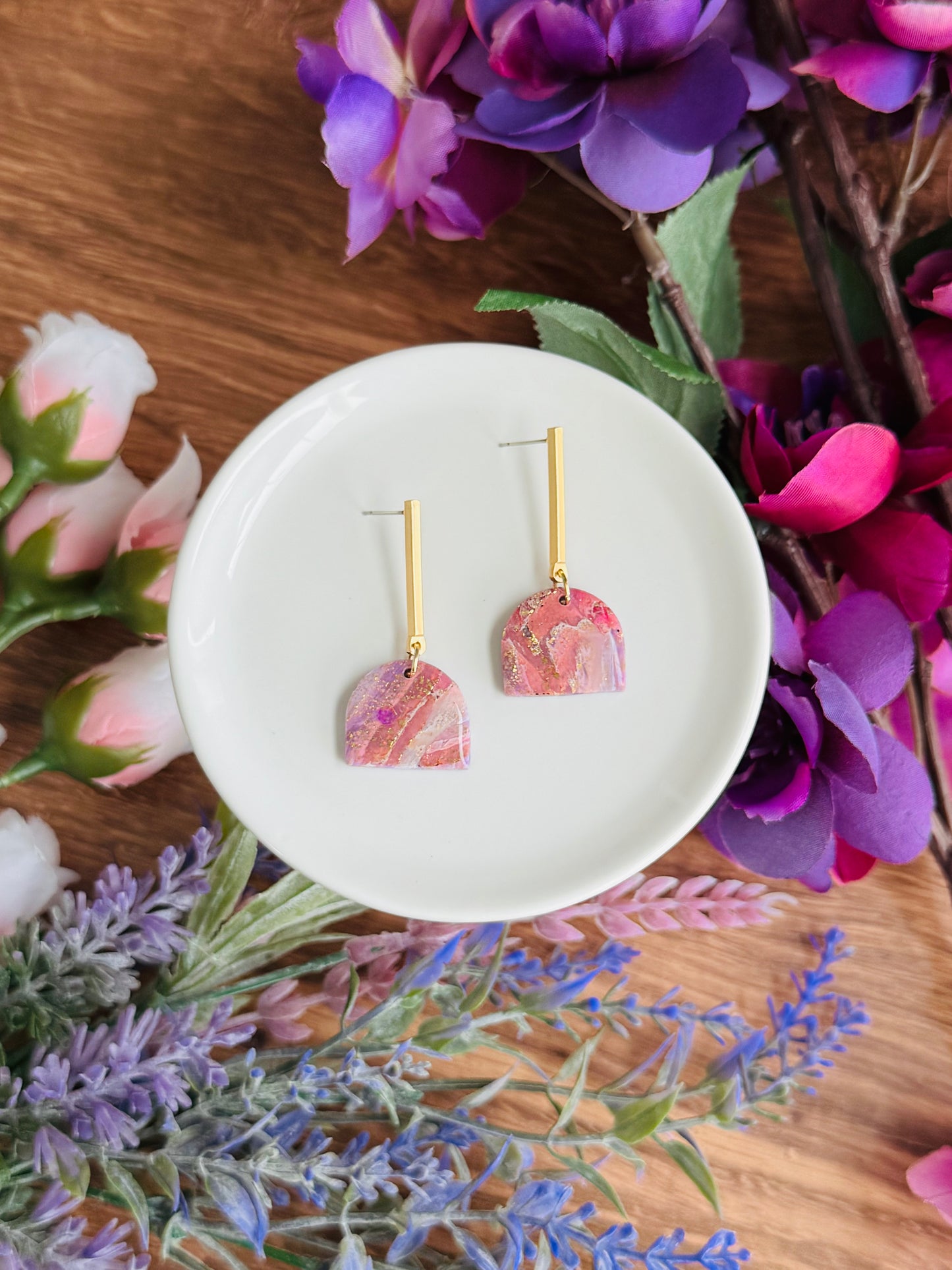 Purple Agate - Arch Dangles