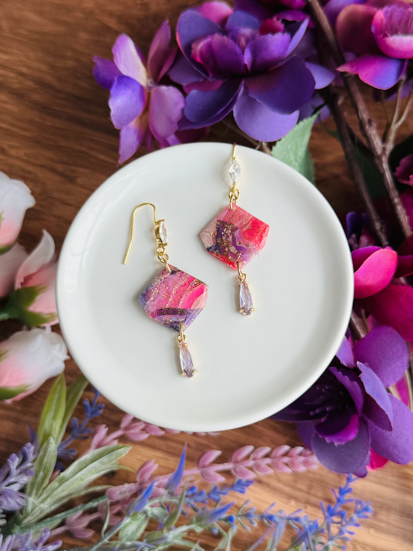 Purple Agate - Gemstone Cut Pebble & Gem Drop