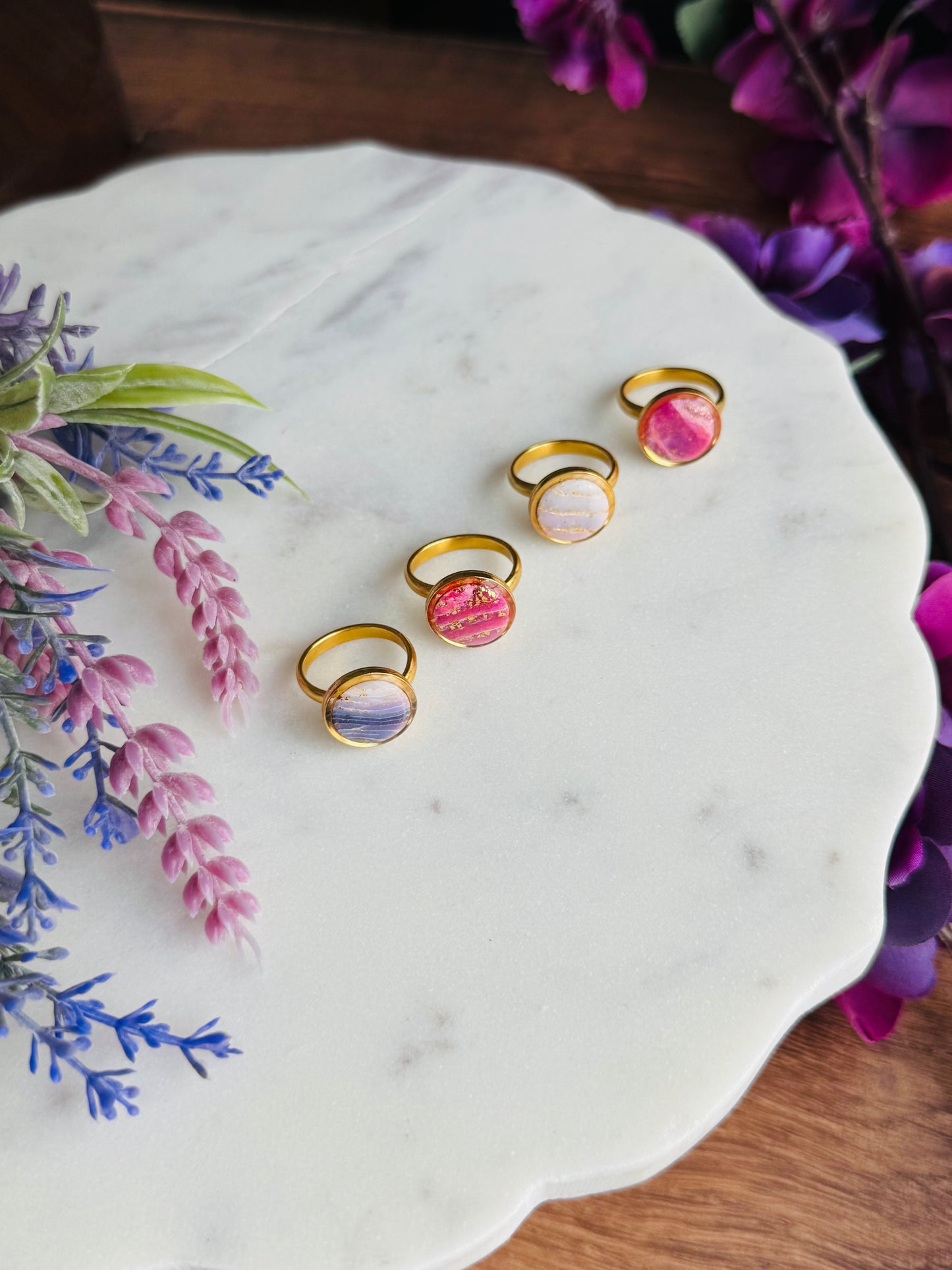 Purple Agate - Rings (Adjustable)