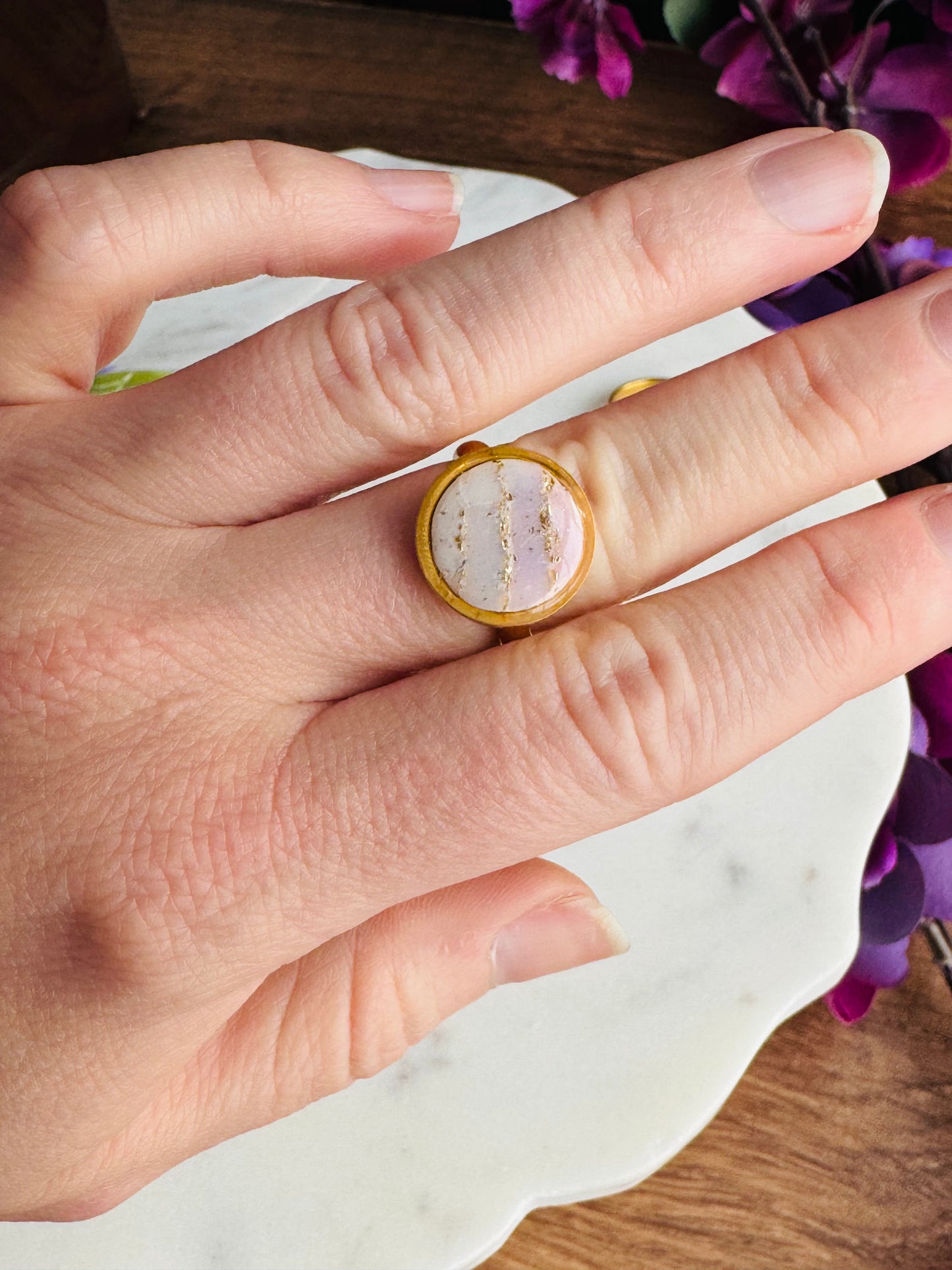 Purple Agate - Rings (Adjustable)
