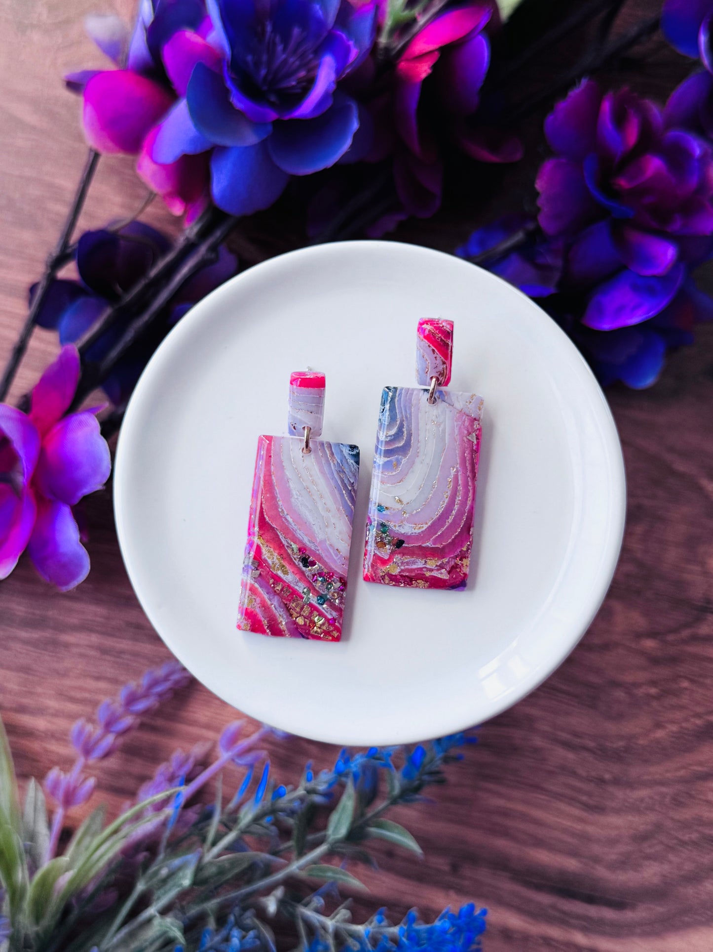 Purple Agate - Rectangle Duos