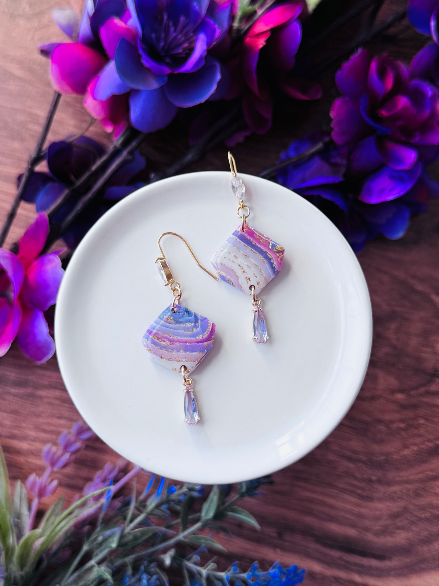 Purple Agate - Gemstone Cut Pebble & Gem Drop