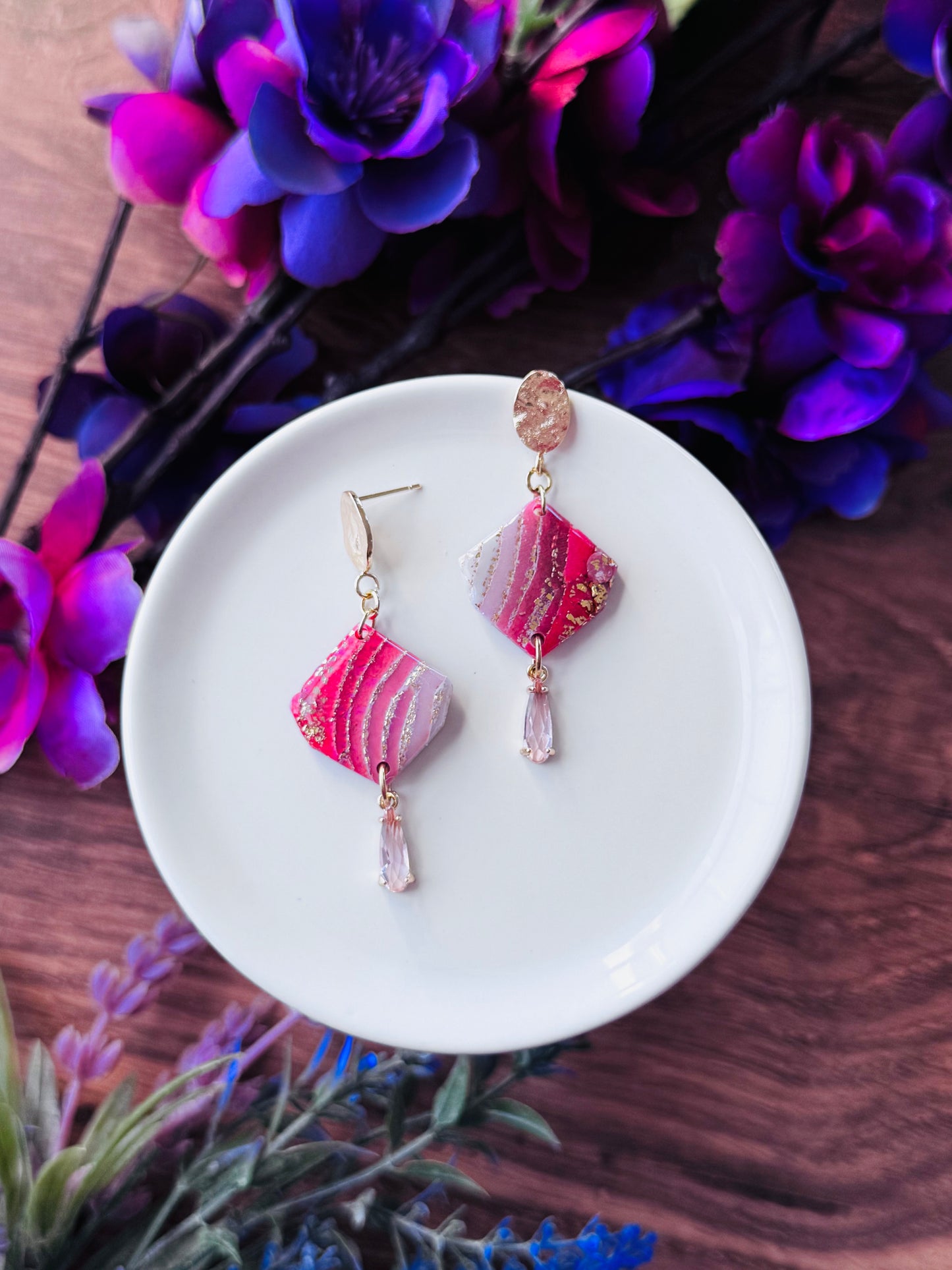 Purple Agate - Gemstone Cut Pebble & Gem Drop