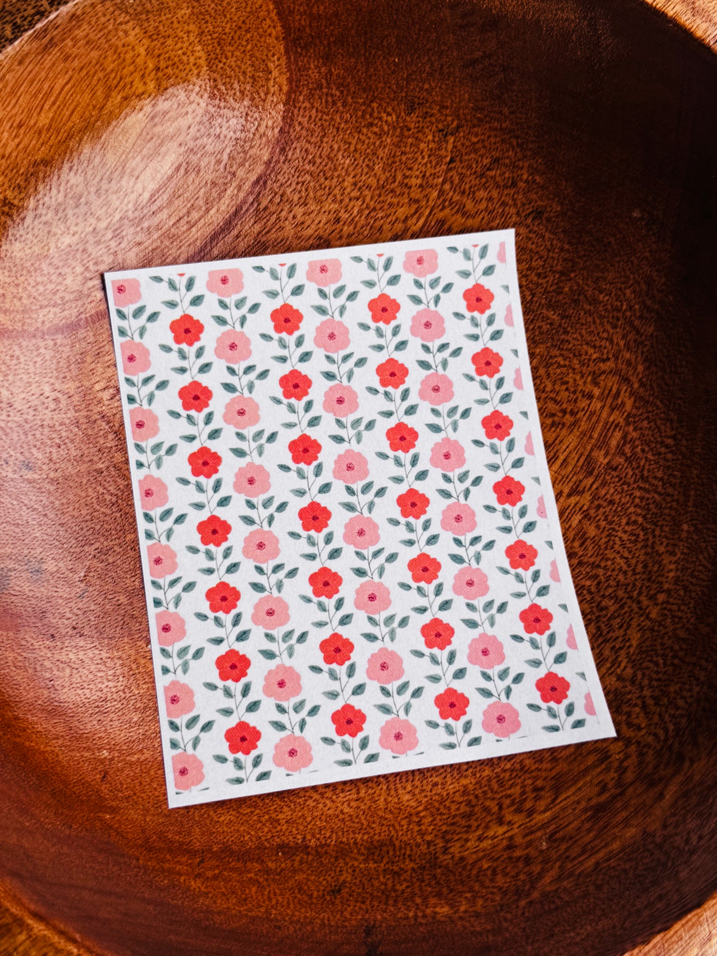 Cutesy Peach Flowers Transfer Paper