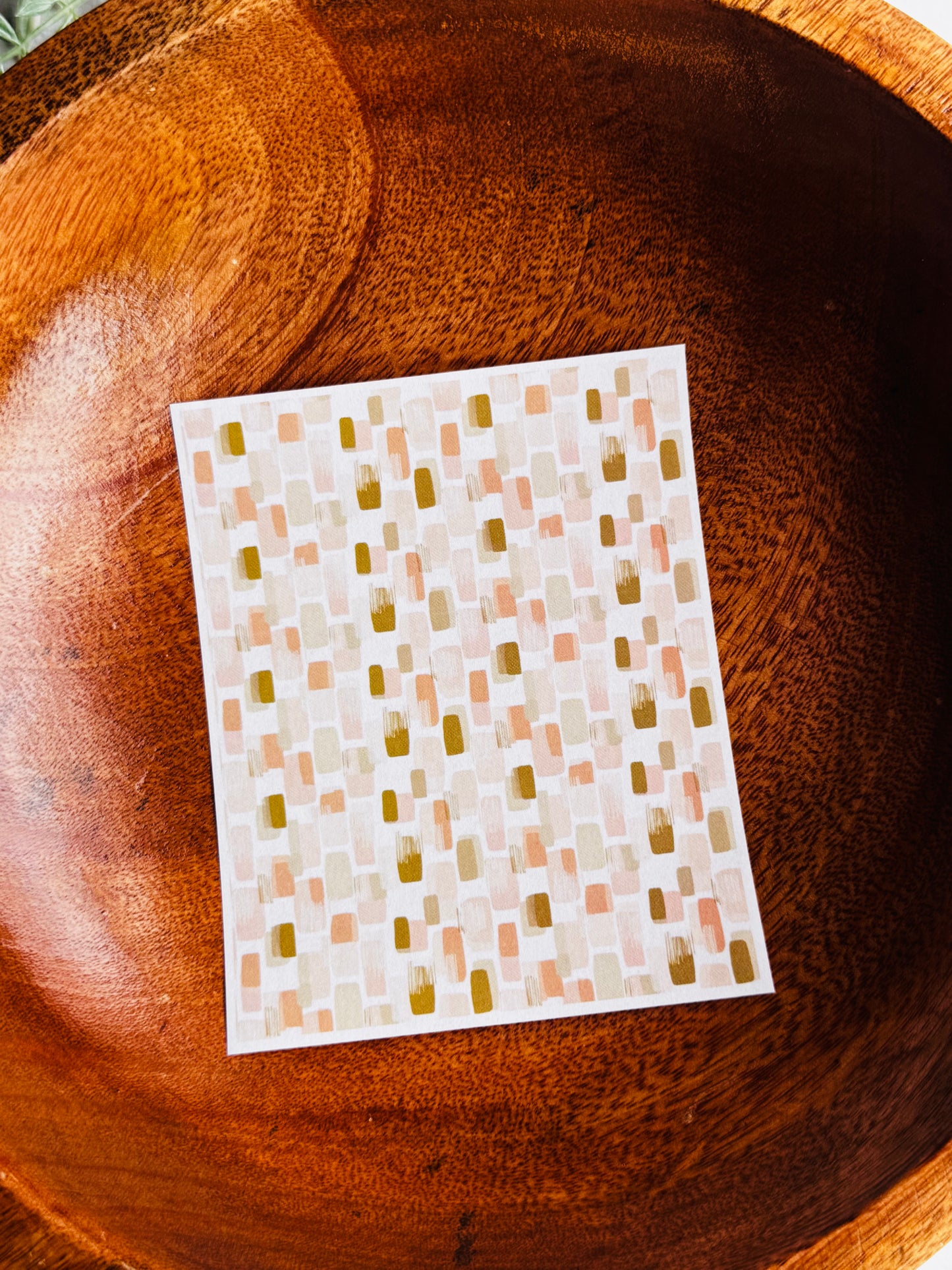 Olive & Peach Brushstroke Transfer Paper