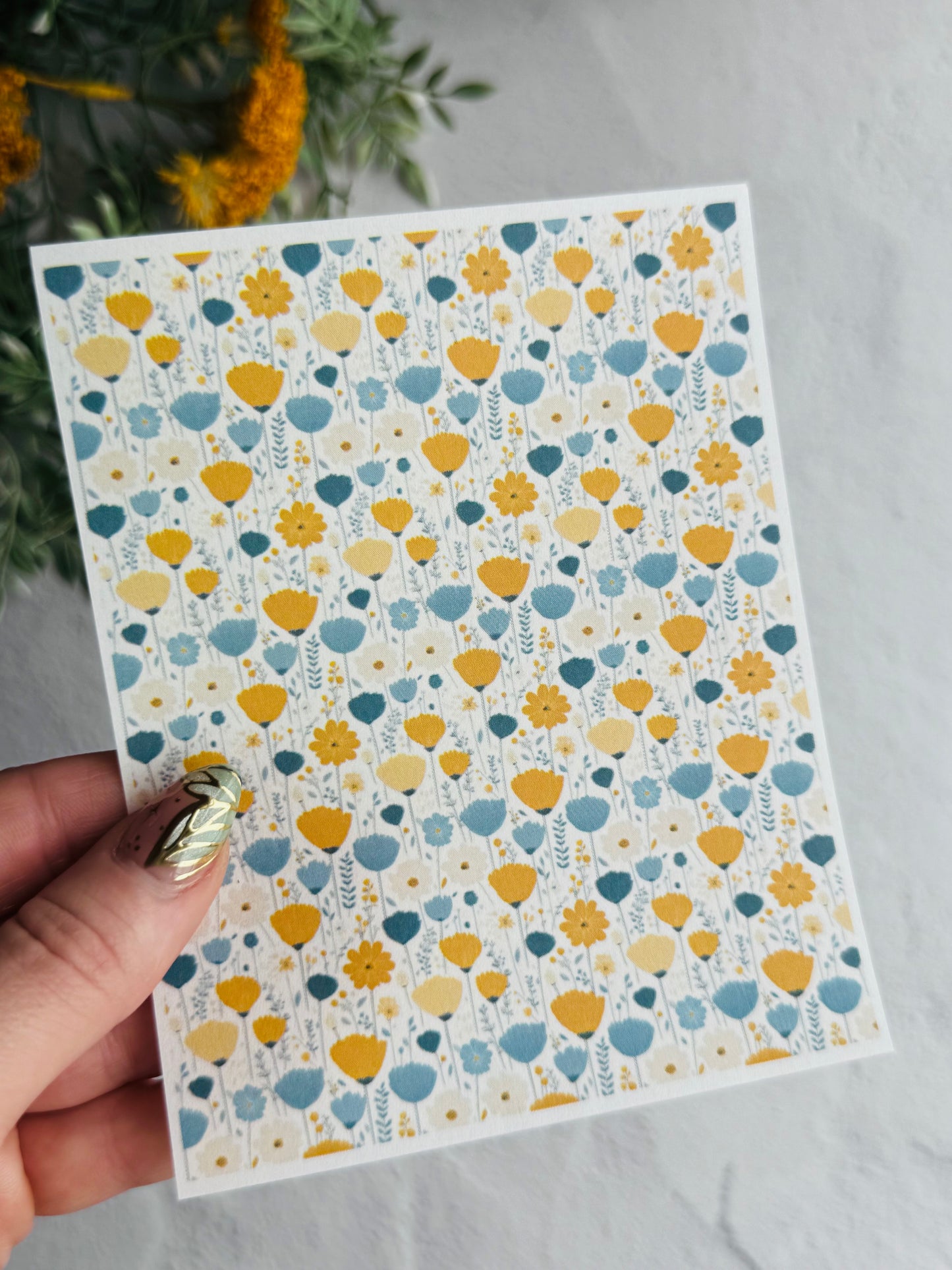 Baby Spring Flowers Transfer Paper