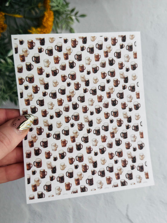 Beer Steins Transfer Paper