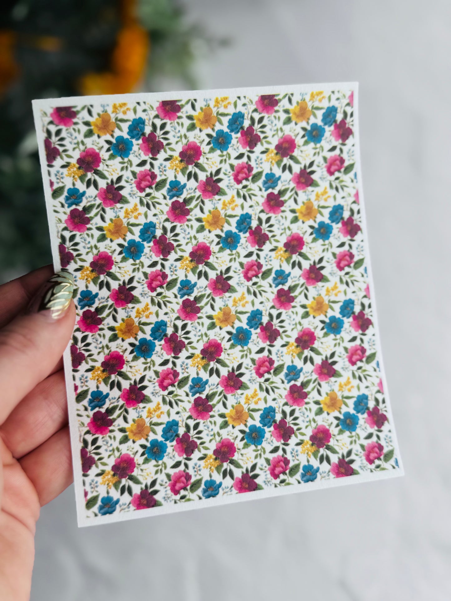 Rich Spring Flowers Small Transfer Paper