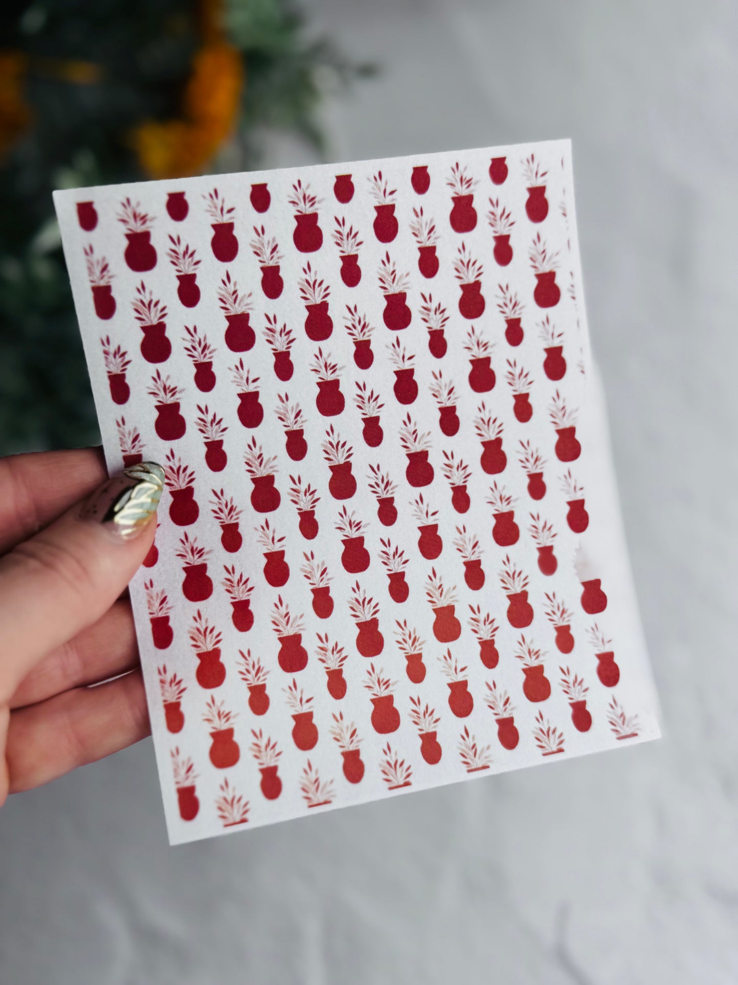 Terracotta Monochrome Transfer Paper
