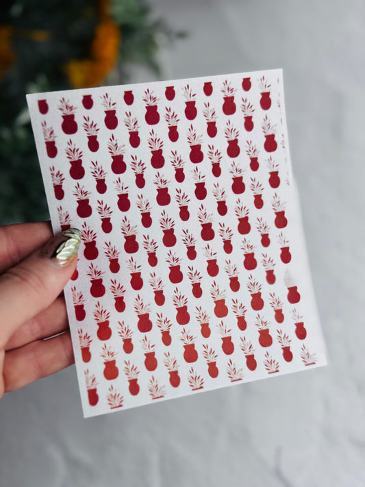 Terracotta Monochrome Transfer Paper