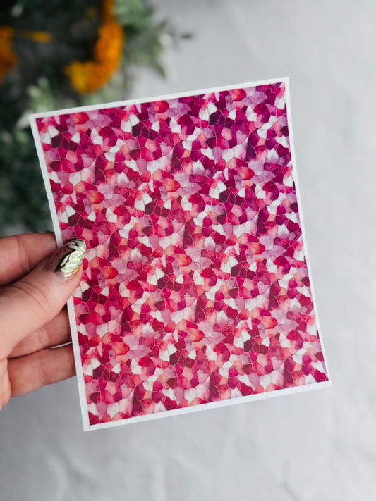 Fuchsia Stained Glass Small Transfer Paper