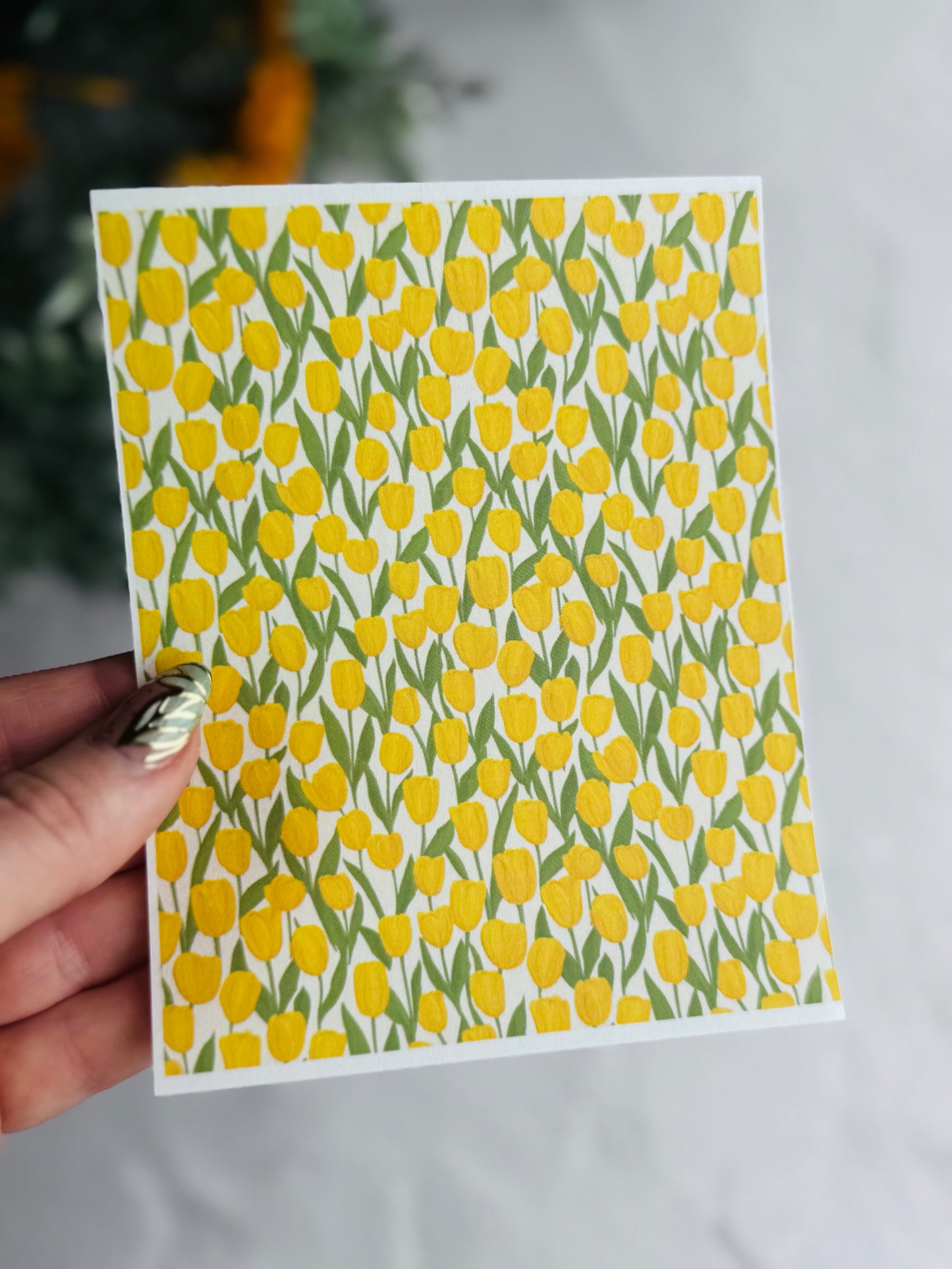 Yellow Tulip Large Transfer Paper