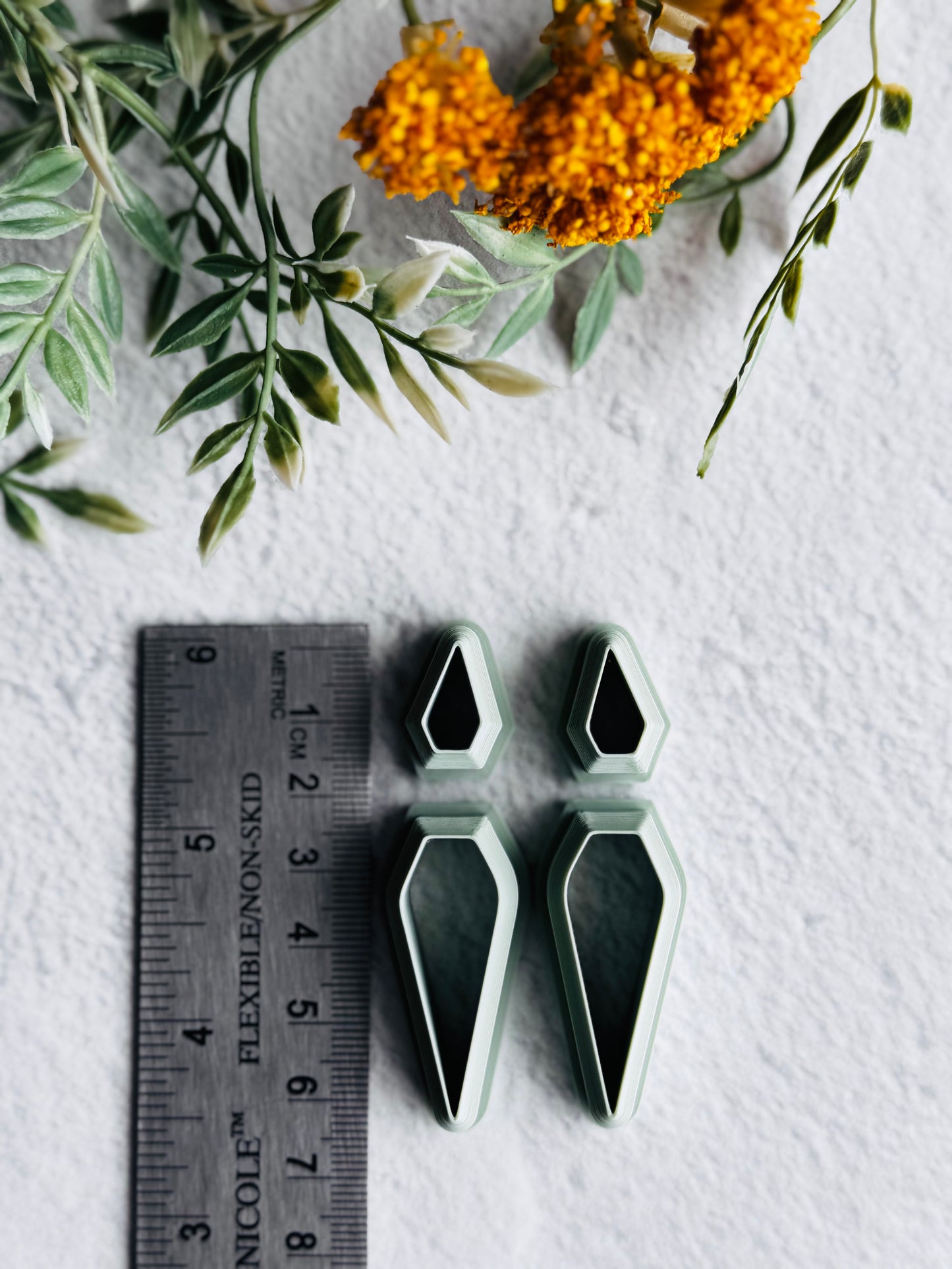 Coffin Pebble Mirrored Cutter Set