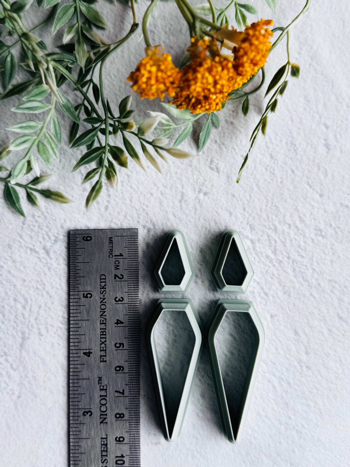 Coffin Pebble Mirrored Cutter Set